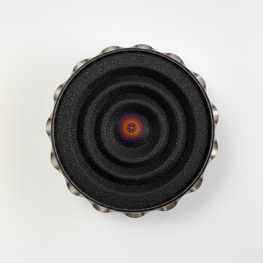 Rangoli colour powder in vibrant colors for Diwali and festivals - Black