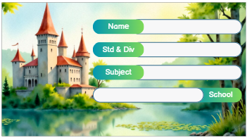 Rectangle shape Castle theme Labels for Kids- 10 Labels