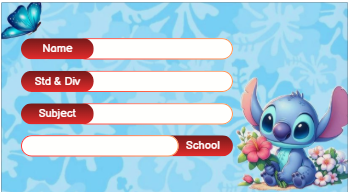 Rectangle shape blue theme Labels for Kids - 10 Labels