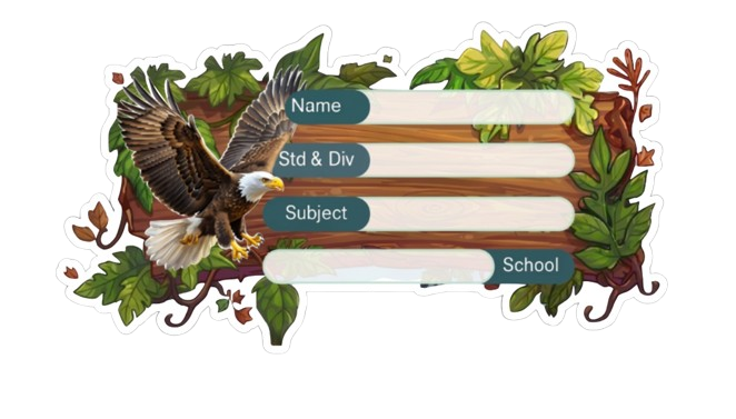 Die Cut Model - Eagle theme Labels for Kids - 10 Labels
