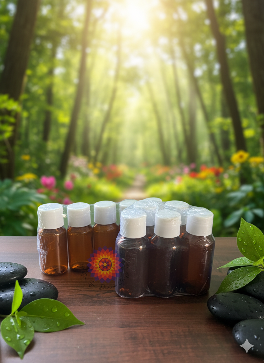 Amber Empty Bottle pack of 5 (with inner lid)