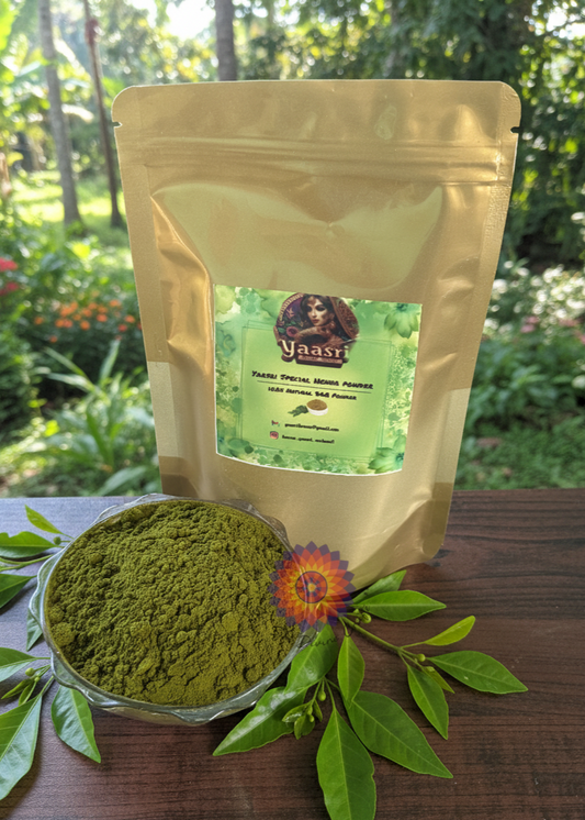 Organic henna powder for hair and mehendi designs