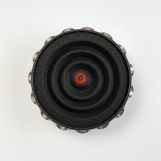 Rangoli colour powder in vibrant colors for Diwali and festivals - Black