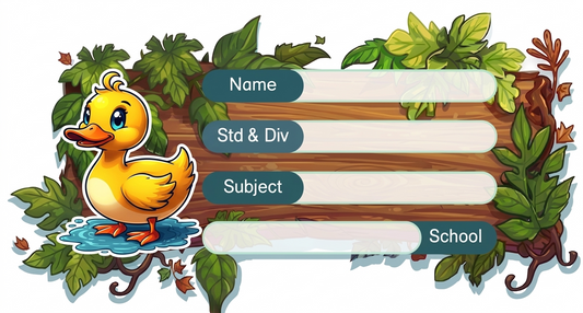 Rectangle shape Duck theme Labels for Kids- 10 Labels