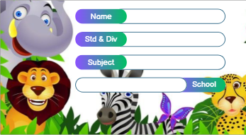Rectangle shape Jungle theme Labels for Kids - 10 Labels