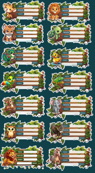 Die cut Starter Pack – 14 Labels (Small pack)