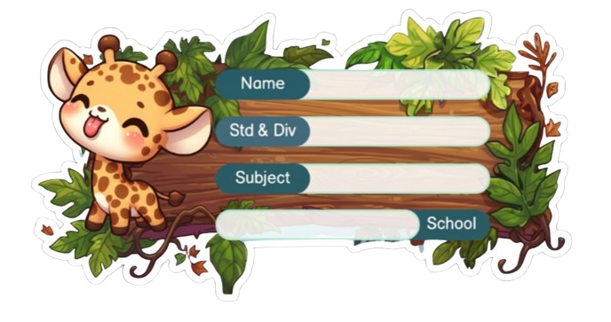 Die Cut Model Animal & Birds - Forest theme Labels for Kids - 10 Labels