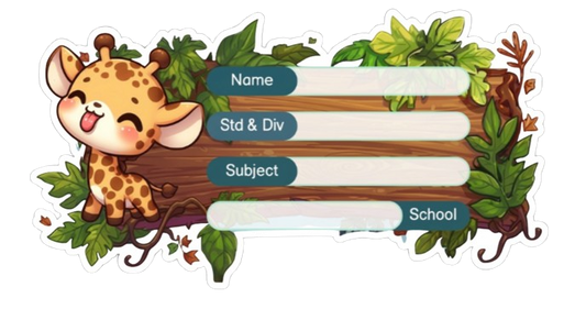 Die Cut Model Animal & Birds - Forest theme Labels for Kids - 10 Labels