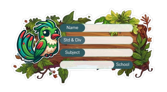 Die Cut Model  - Bird theme Labels for Kids - 10 Labels