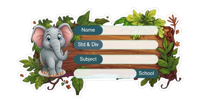 Die Cut Model  - Elephant theme Labels for Kids - 10 Labels