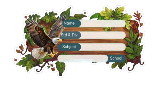 Die Cut Model  - Eagle theme Labels for Kids - 10 Labels