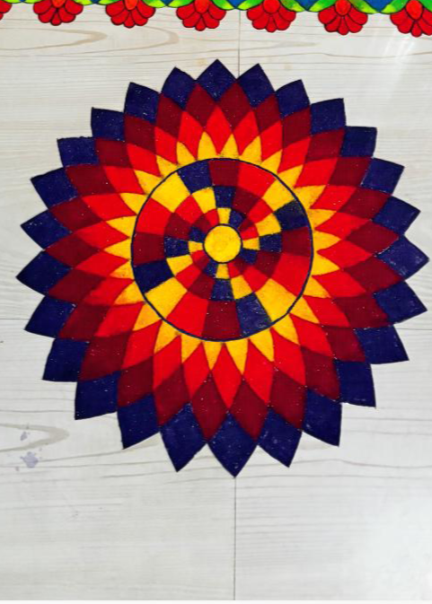 readymade rangoli design for Diwali