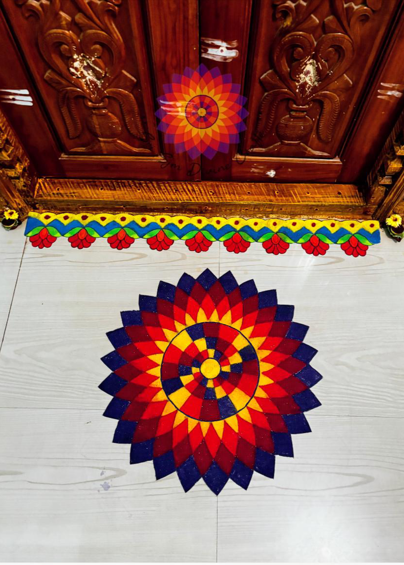 readymade rangoli design for Diwali